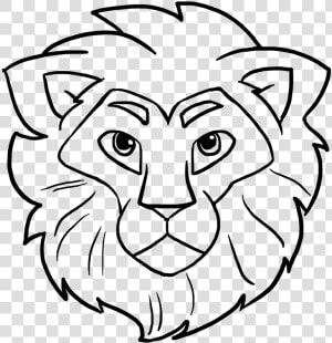 Easy Drawing Guides On Twitter Learn How To Draw A   Lion Head Easy Drawing  HD Png Download