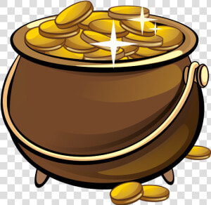 Gold Coin Leprechaun Money   Pot With Gold Coins Clipart  HD Png Download