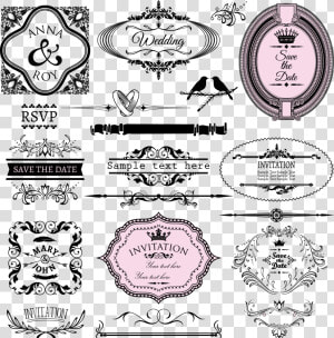 Calligraphy Marriage European Vintage   Wedding Invitation Calligraphy Border Png  Transparent Png