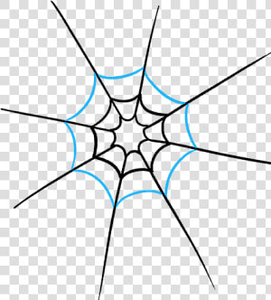 How To Draw How To Draw A Spider Web With Spider In   Circle  HD Png Download