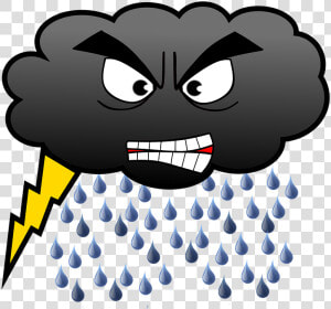 Cloud  Rain  Rain Cloud  Lightning Storm  Face  Wet   Animated Rainy Clouds Png  Transparent Png