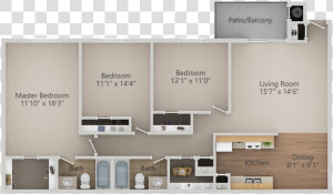 0 For The Three Bedroom two Bath Floor Plan   Floor Plan  HD Png Download