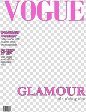  freetoedit  vogue  magazine  cover  glamour  pink   Vogue Magazine Cover Picsart  HD Png Download