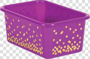 Purple Confetti Small Plastic Storage Bin   Plastic  HD Png Download