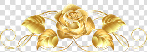 Beautiful Decor Png Clip   Gold Flowers Clip Art  Transparent Png