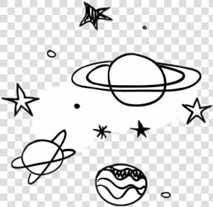  black  stars  white  sky  galaxy  planet  planets   Stars And Planets Black And White  HD Png Download