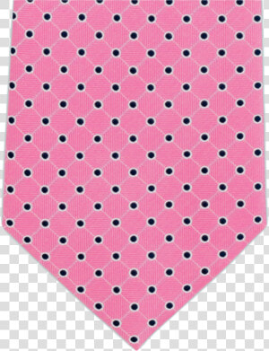 100  Silk Extra Long Pink And Navy Polka Dot Tie For  HD Png Download