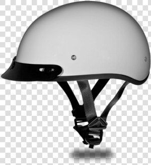 Daytona Flat White Dot Skull Cap Motorcycle Half Helmet   Motorcycle Helmet  HD Png Download