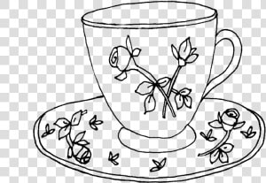 Drawn Tea Cup Tea Mug   Teacup  HD Png Download