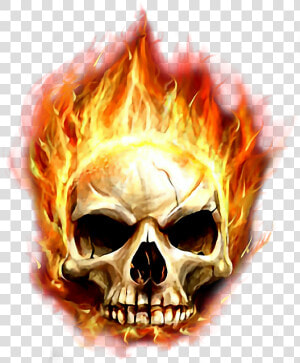  fire  skull  ghost   Transparent Flaming Skull Png  Png Download