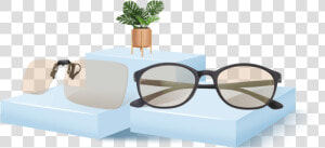 Blue Light Blocking Glasses And Clip On Eyeglasses   Coffee Table  HD Png Download