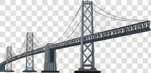 Transparent Suspension Bridge Png   Oakland Bay Bridge  Png Download