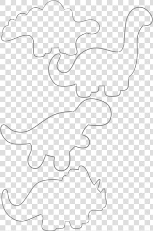 Dinosaur Outlines   Molde De Dinossauro Triceratops  HD Png Download