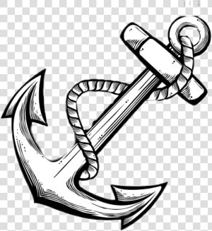 Anchor Clip Art Black And White   Easy Black And White Drawings  HD Png Download