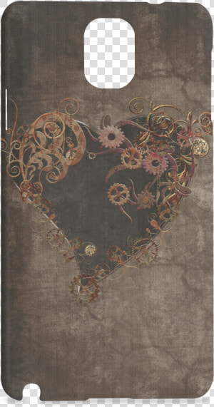 A Decorated Steampunk Heart In Brown Hard Case For   Mobile Phone Case  HD Png Download