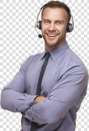 Pic2   Male Wearing Headset  HD Png Download