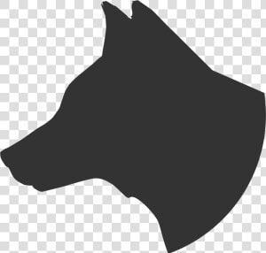 Dog Head Profile Clip Art   Wolf Head Silhouette Png  Transparent Png