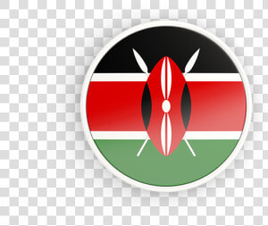 Round Icon With White Frame   Kenya Flag Round Icon  HD Png Download