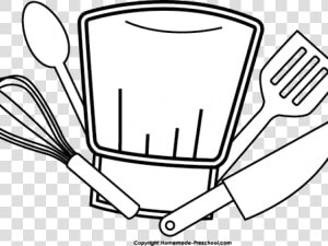 Chef Hat Clipart   Black And White Cooking Hat  HD Png Download