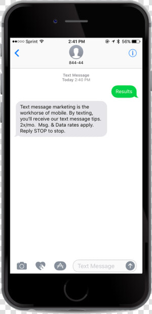 Text Message Marketing Example With Terms And Conditions   Mobile Text Message  HD Png Download