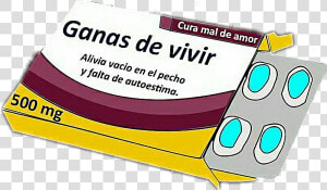  vivir  ganas  pastillas  tumblr   Ganas De Vivir Sticker  HD Png Download