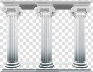 Picture Black And White Library Pillars Vector Greek   3 Pillars  HD Png Download