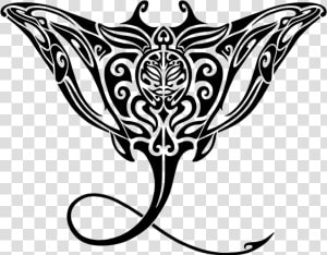 Hidden Springs Swim Club Registration   Manta Ray Tribal Tattoo  HD Png Download