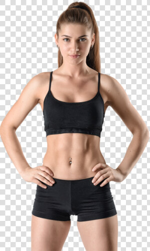 Six Pack Ems Women  HD Png Download