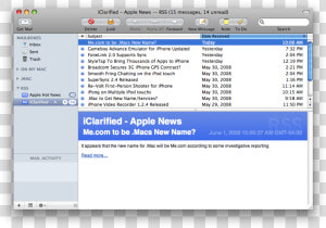 How To View Rss Feeds In Apple Mail   Entourage Mail  HD Png Download