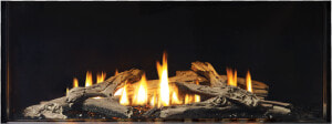 New York View With Driftwood Log Set   Flame  HD Png Download