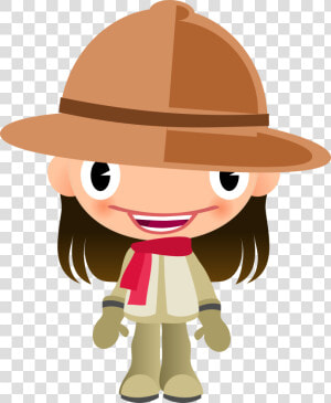 Desenhos Coloridos De Safari   Girl With A Hat Clipart  HD Png Download