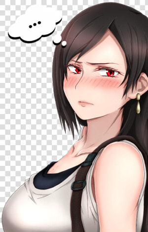 Tifa Lockhart Finalfantasy Embarrassed Anime Freetoedit   Tifa Lockhart Face  HD Png Download