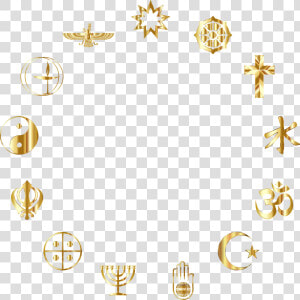 World Religious Symbols Gold   Different Religion Symbols Transparent  HD Png Download