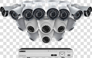 16 Channel Hd Security Camera System With 16 2k Hd   Exhaust System  HD Png Download