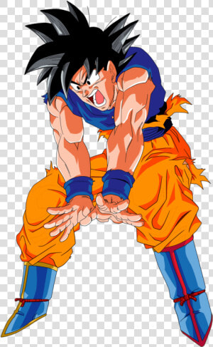 Transparent Goku Spirit Bomb Png   Goku Spirit Bomb Pose  Png Download