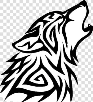 Tribal Wolf Png   Tribal Wolf Head Howling  Transparent Png