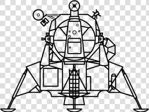 Apollo Lunar Module Clipart   Apollo Lunar Module Drawings  HD Png Download