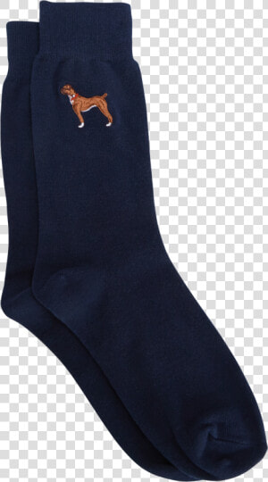 Navy Boxer Dog Sock   Sock  HD Png Download