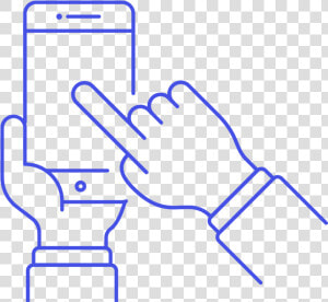 08 Iphone Hand Touch   User With Iphone Icon  HD Png Download