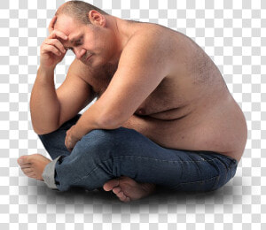 View Fat man     Fat Man Sitting Png  Transparent Png