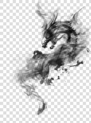  dragon  dragons  smokedragon  smokeeffect  smoke  fantasy   Chinese Ink Dragon Png  Transparent Png