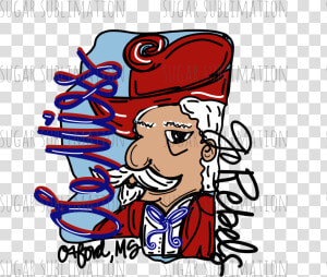 Ole Miss Sublimation   Transparent Cartoons   Colonel Reb  HD Png Download