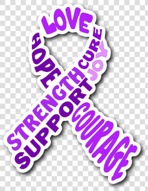 Awareness Ribbon Purple Ribbon Png  Transparent Png