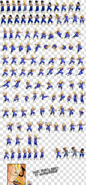 Transparent Sprites Vegeta   Vegeta Sprite Transparent  HD Png Download