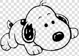 Snoopy Black White Silhouett   Snoopy Baby Png  Transparent Png