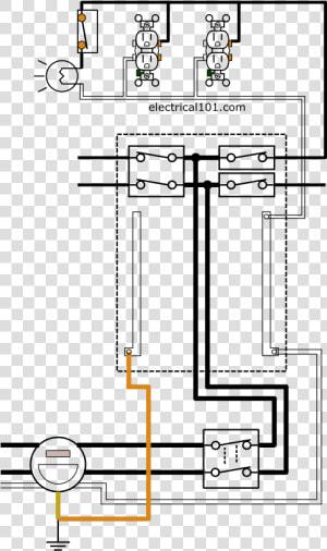 Electrical Panel And Circuit Wiring Diagram   Electrical Circuits  HD Png Download