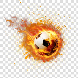 Transparent Flaming Soccer Ball  HD Png Download