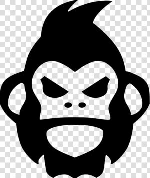 Gorilla Ape Computer Icons Clip Art   Black And White Monkey Png  Transparent Png