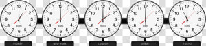 Png Time Difference   5 Time Zone Clock  Transparent Png