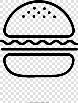 Hamburguesa Página Para Colorear  HD Png Download